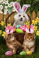 Easter Bunnies in Training Fine Art Print