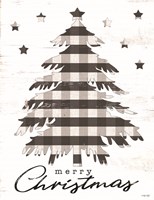 Merry Christmas Tree and Stars Fine Art Print