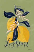 Lemons I Green Fine Art Print