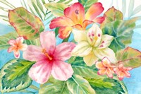 Tropical Island Florals landscape Fine Art Print