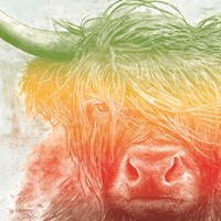 Norwegian Bison rainbow Fine Art Print