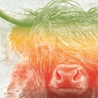 Norwegian Bison rainbow Fine Art Print