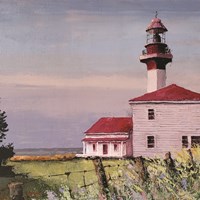 Lighthouse Point square Fine Art Print