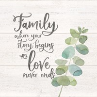 Natural Inspiration blue II-Family Fine Art Print