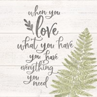 Natural Inspirations I-Love Fine Art Print