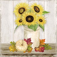 Fall Sunflowers III Framed Print