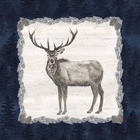 Blue Cliff Mountains III-Elk Framed Print
