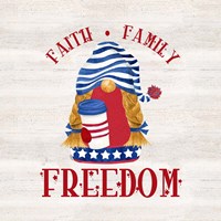 Patriotic Gnomes II-Freedom Framed Print