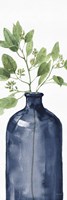 Mixed Greenery I Navy Fine Art Print