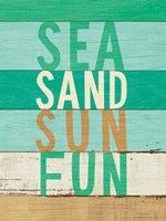 Beachscape Inspiration VIII Greeb Framed Print