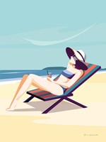 South Beach Sunbather II Fine Art Print