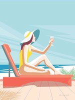 South Beach Sunbather I Fine Art Print