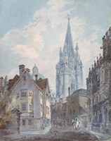 Oxford: St Marys from Oriel Lane, 1792-1793 Fine Art Print