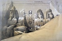 Front Elevation of the Great Temple of Abu Simbel, Nubia, 19th century Fine Art Print