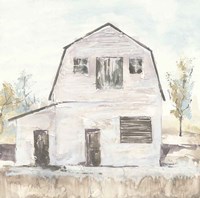 White Barn VI Framed Print