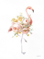 Floral Flamingo I Fine Art Print