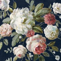 Gifts from the Garden Navy Crop Fine Art Print