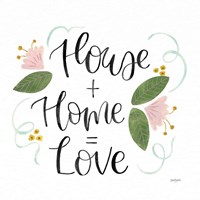 Home Sweet Home III Green Fine Art Print