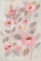 Expressive Pink Flowers II Fine Art Print