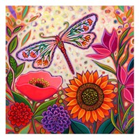 Dragonfly Floral Fine Art Print