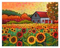 A Bright Sunflower Day Fine Art Print