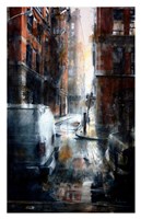 Jersey Street, rain Fine Art Print