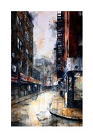 Doyers Street at Pell, rain Fine Art Print