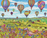 Balloons Over Farmland Fine Art Print