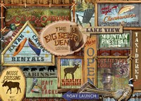 Lodge Sign Collage Fine Art Print