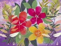 Leaves And Flowers Fine Art Print