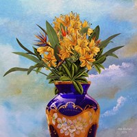 Colorful Vase Flower Fine Art Print