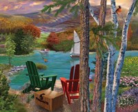 Lakeside View from the chairs Fine Art Print
