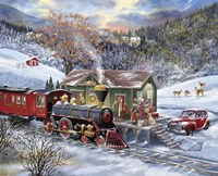 Train Station Christmas Eve Fine Art Print