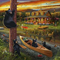 Bear Family Mischief Fine Art Print
