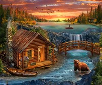 River Cabin Fine Art Print