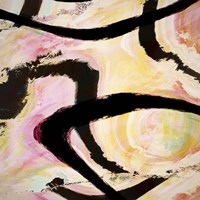 Colorful Abstract with Black Ink I Fine Art Print