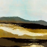 Landscape in Ocher and Black I Fine Art Print