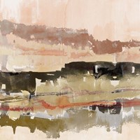 Watercolor Landscape Taupe Fine Art Print