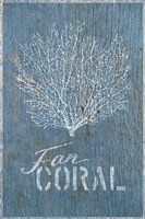 Fan Coral on Blue Fine Art Print