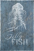 Jellyfish on Blue Fine Art Print