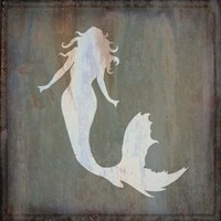 Rusty Sign Mermaid Framed Print