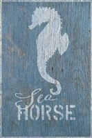 Seahorse on Blue Fine Art Print