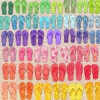 Rainbow Flipflops Fine Art Print