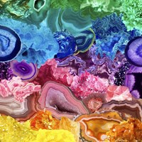 Rainbow of Crystals and Geodes Fine Art Print
