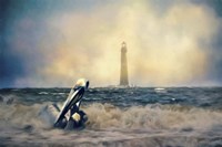Pelican and The Lighthouse Fine Art Print