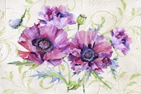 Romantic Purple Poppies Fine Art Print