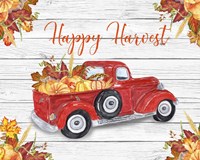 Vintage Red Truck Fall-Harvest Fine Art Print