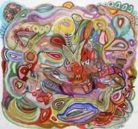 Dame Luciole A L'ecole Des Plantes Carnivores Fine Art Print