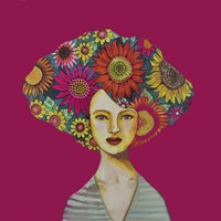 Tournesols (Fushia) Fine Art Print