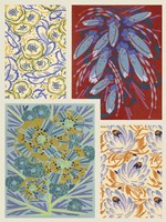 Art Deco Florals V Fine Art Print
